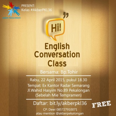 Akber Pekalongan: English Conversation Class 
