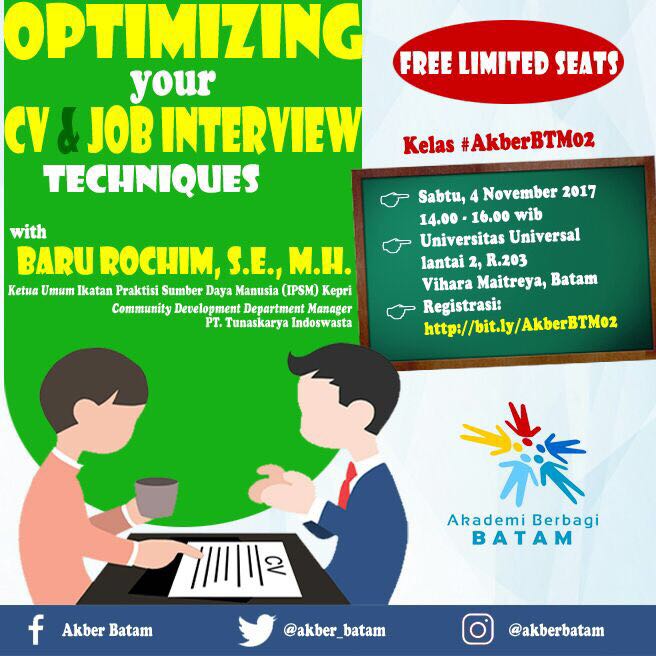 Batam: Optimizing Your CV & Job Interview Techniques 