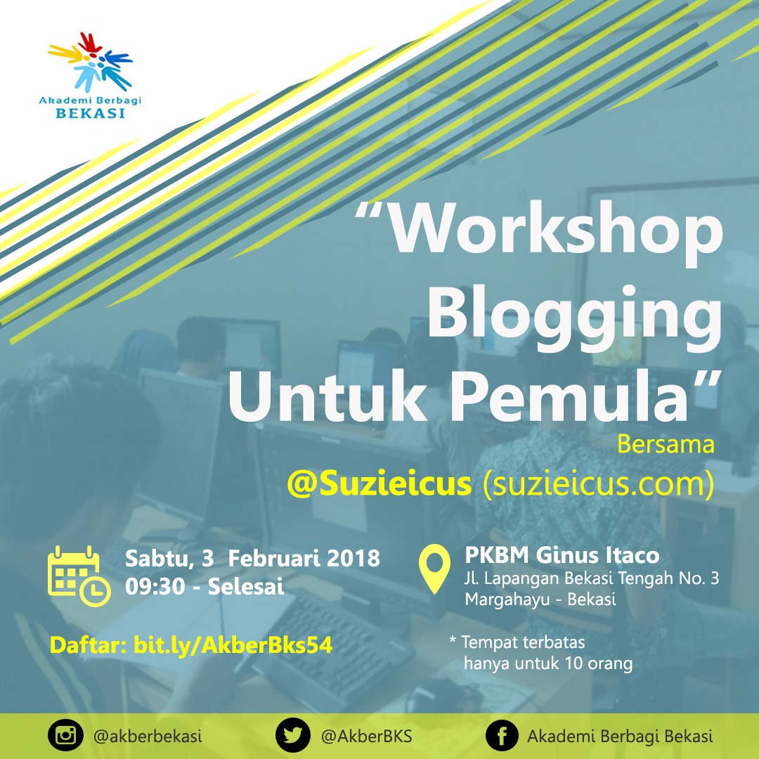 Bekasi: Workshop Blogging untuk Pemula 