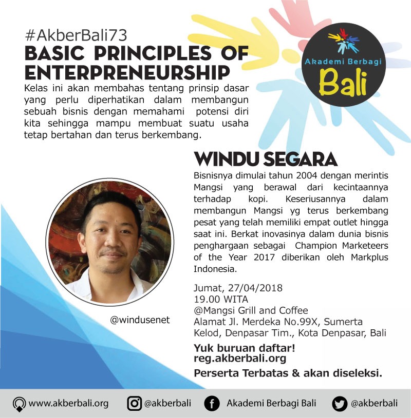 Bali: Basic Principles of Enterpreneurship 