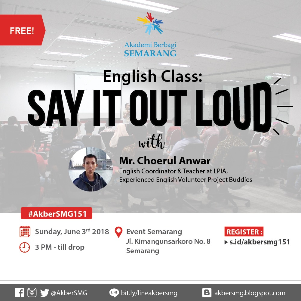 Semarang : English Class – Say it Out Loud 