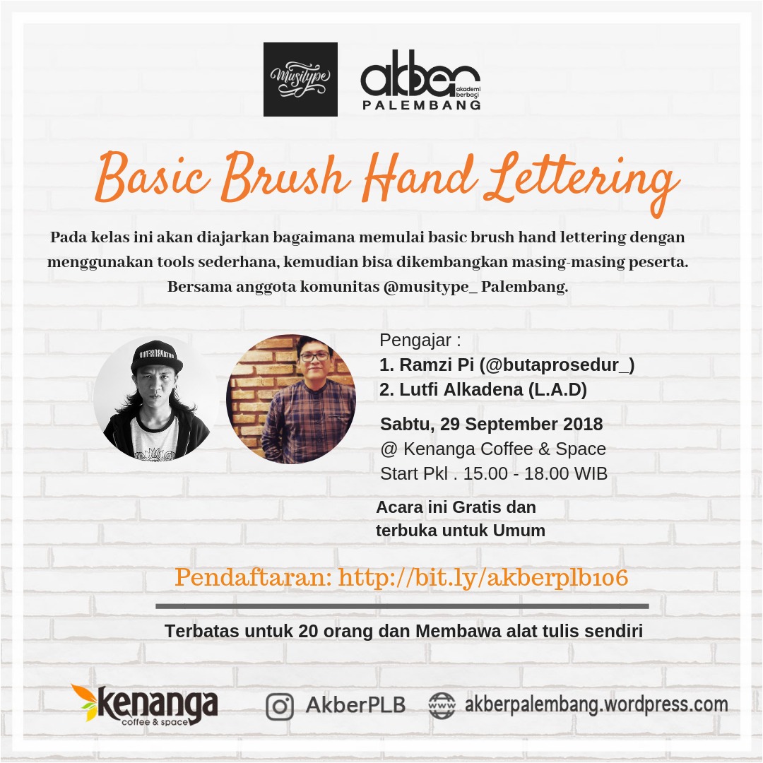 Palembang: Basic Brush Hand Lettering 