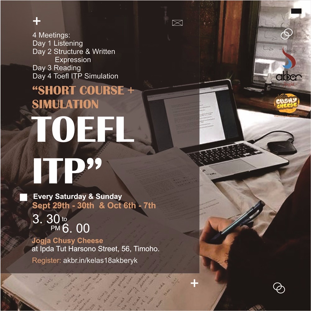 Jogja: Short Course: TOEFL ITP plus Simulation 